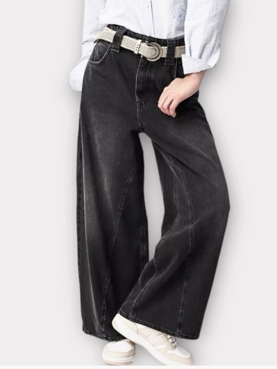 Free People Denim - Sz 27 Chill vibe Wide-Leg High-Rise Women’s Jeans — Black also in sz 26
